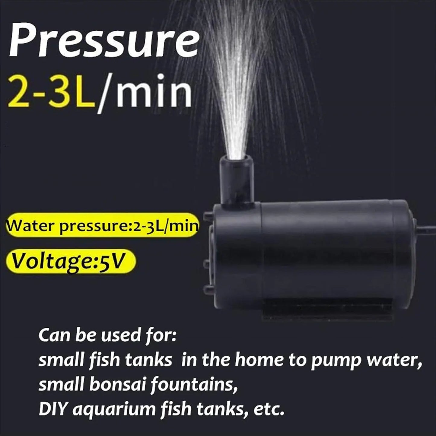 25-Mini DC 3-5V USB Underwater Water Pump