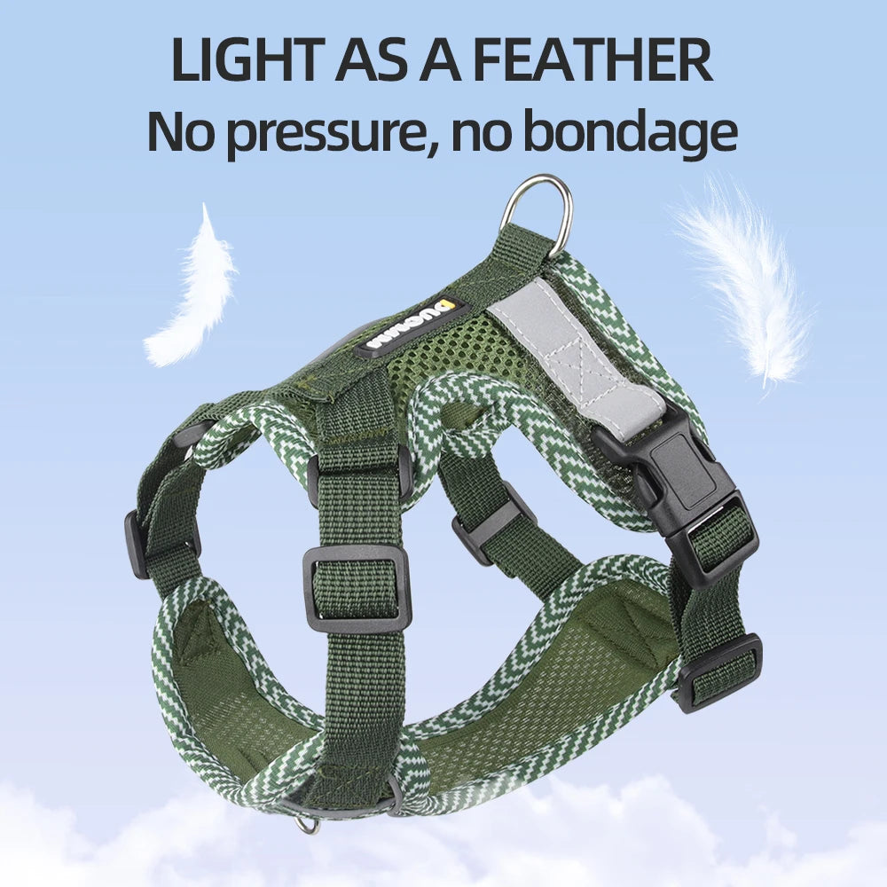 03-Breathable harness with leash for small dogs and puppies