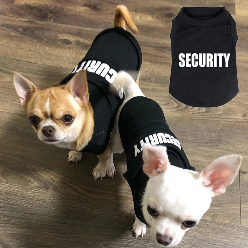 08-Costumino con scritta security per animali di piccola taglia.