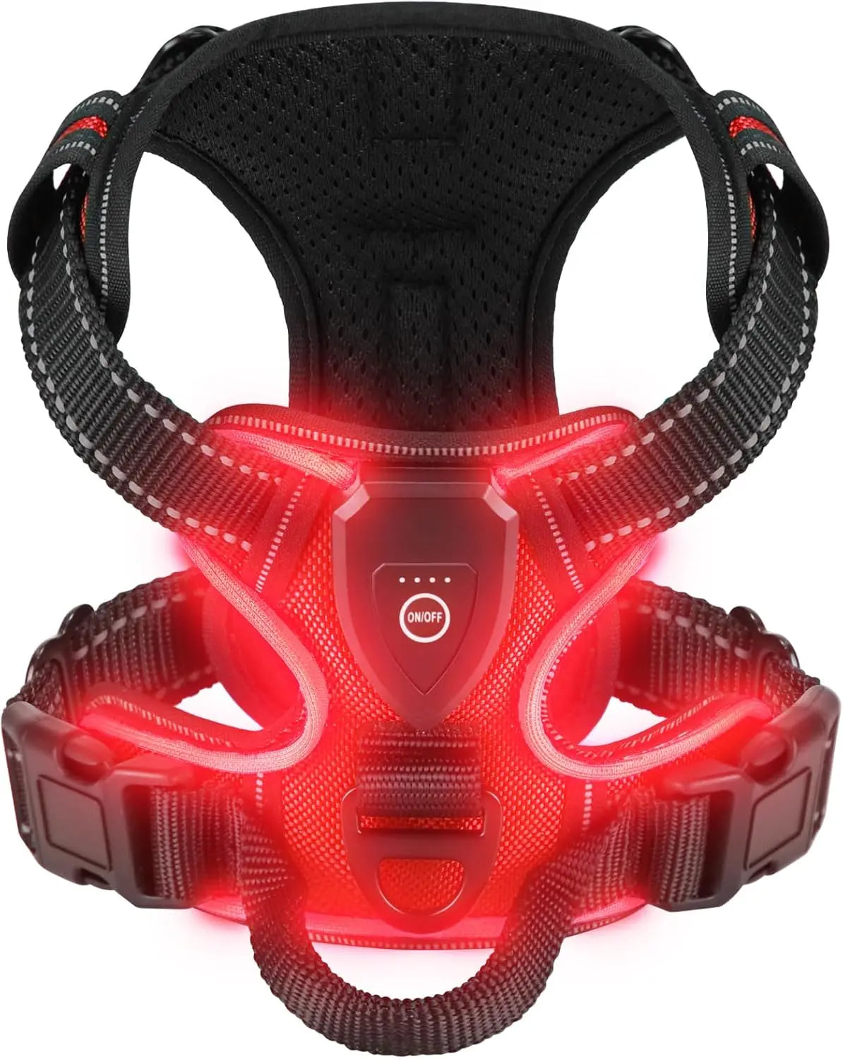 08-Pettorina LED ricaricabile per cani con 3 modalità di illuminazione