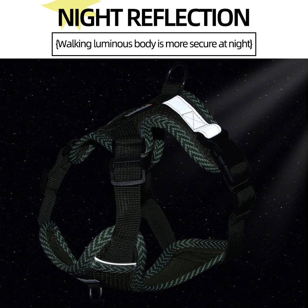 03-Breathable harness with leash for small dogs and puppies