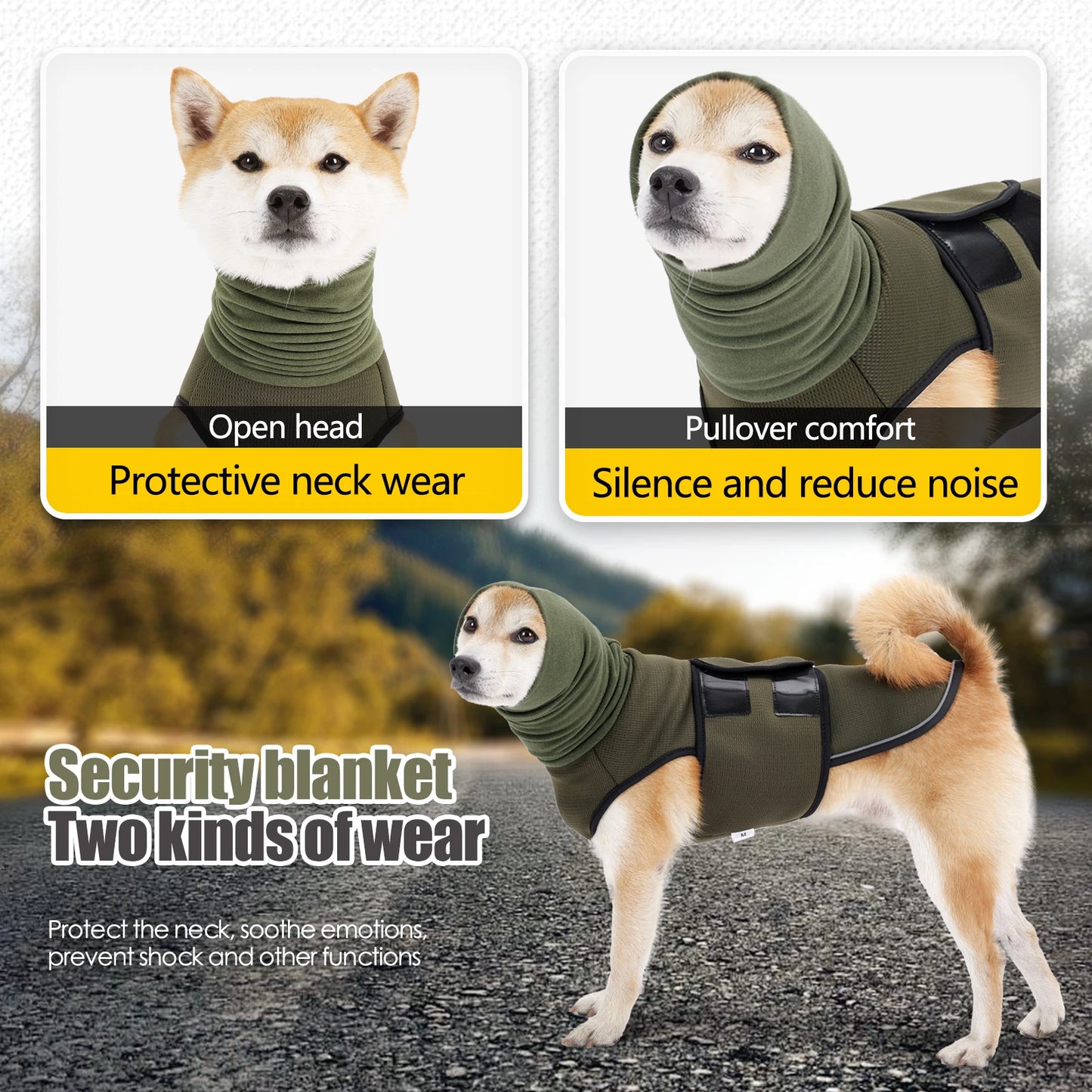 001-Dog Anxiety Vest - Body and Ears