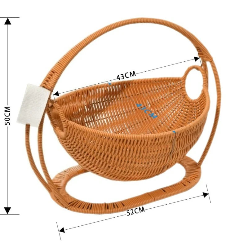 00-aTiragraffi | Amaca per Gatti in Vimini con Design a Cesto Moderno