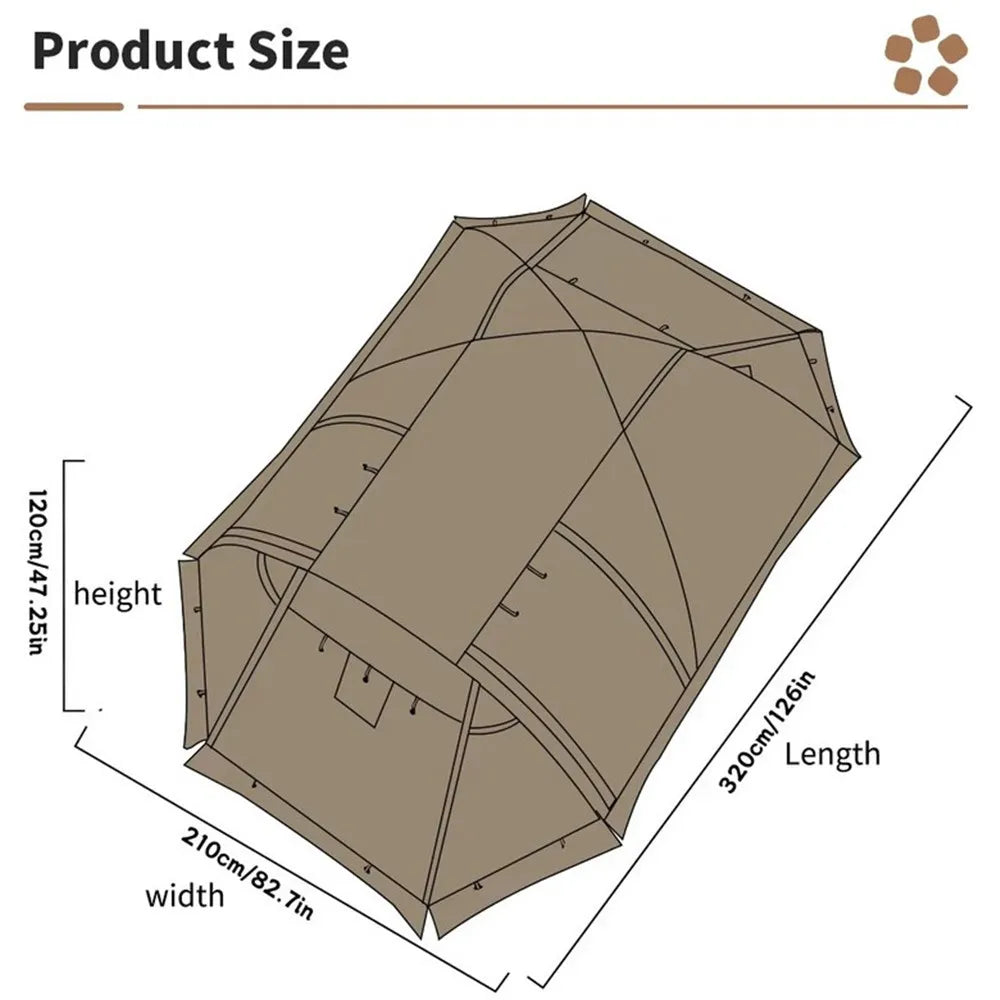00-Tenda invernale ignifuga  2 persone,  con uscita per stufa