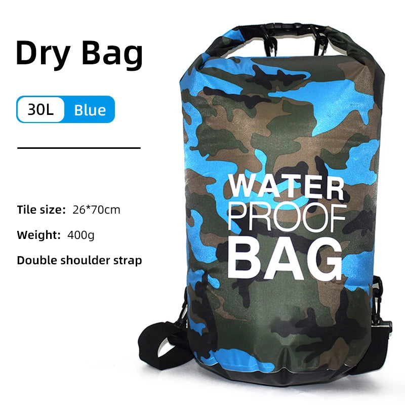 01-15/30L Waterproof Backpack with Wet-Dry Pocket | Kayaking and Trekking