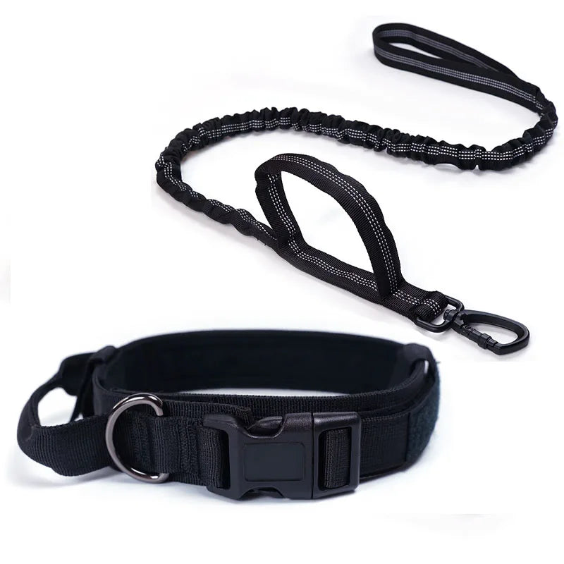 05-Adjustable Nylon Tactical Collar for Medium and Large Dogs