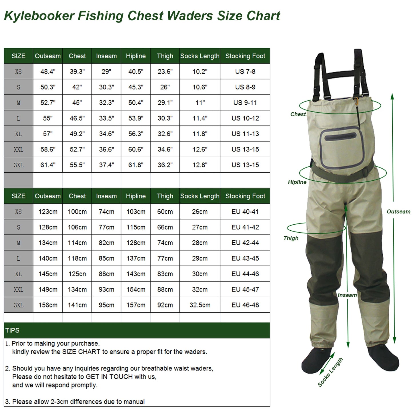 24a-Fly Fishing Chest Waders.
