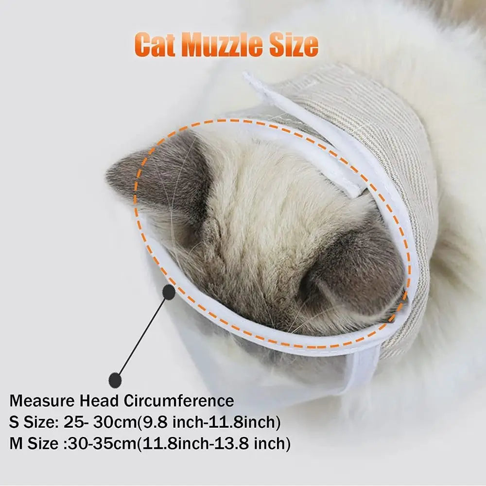 09-Soft, adjustable, and safe anti-bite muzzle for cats