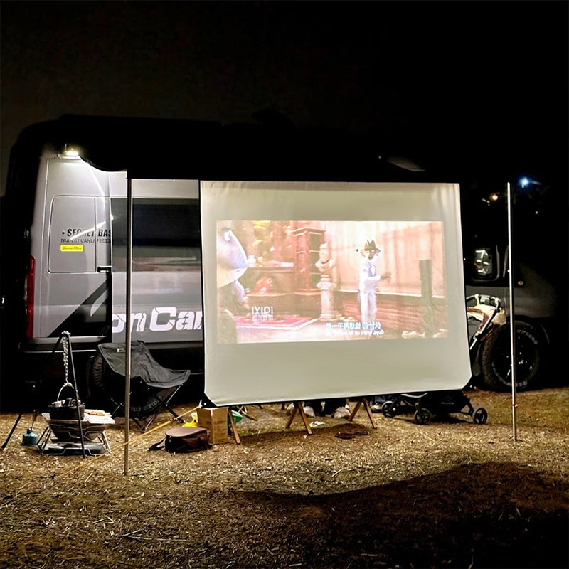 0-Schermo Proiettore Camper 100" 2x1,5m Kit per Fiamma ed Dometic