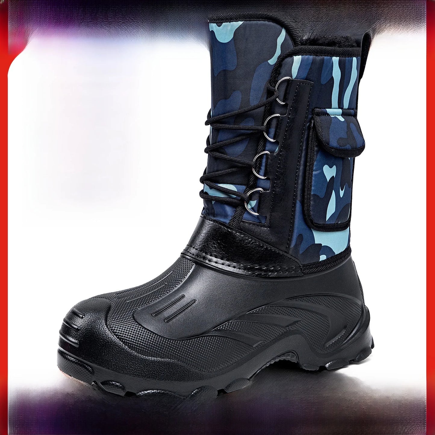 00-Stivali in cotone slip-on antiscivolo impermeabili.