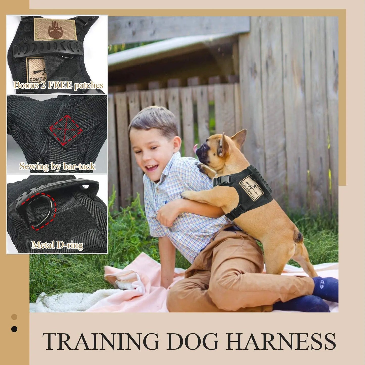 03-Adjustable Tactical Vest for Small Dogs – Outdoor &amp; Training