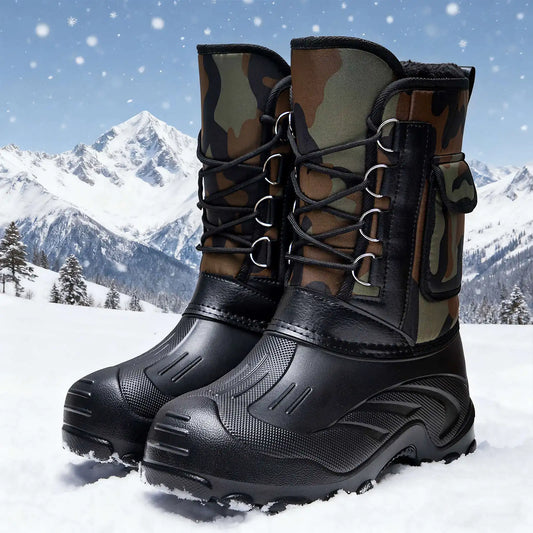 00-Stivali in cotone slip-on antiscivolo impermeabili.