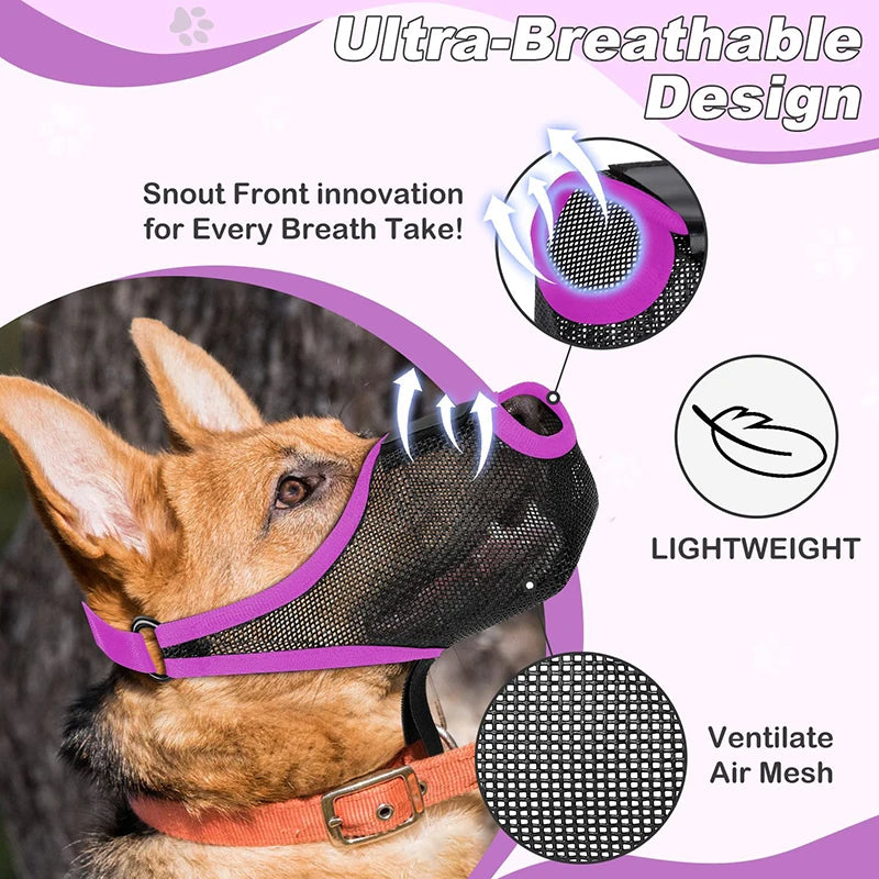 09-Filtering Mesh Muzzle for Dogs – Safety and Comfort