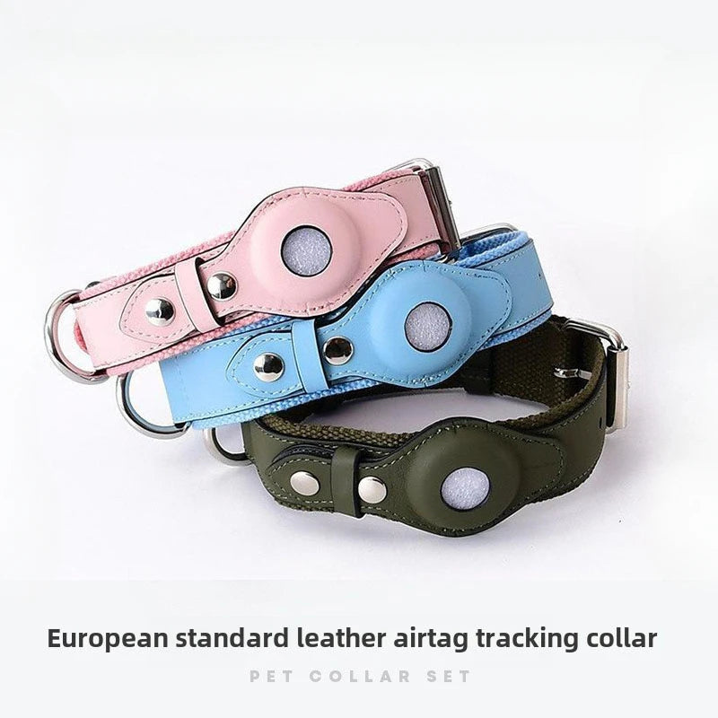 05-Collare Cuccioli in Pelle Morbida per AirTag GPS: Sicurezza e Stile