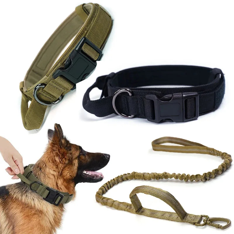 05-Adjustable Nylon Tactical Collar for Medium and Large Dogs