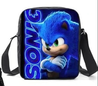 01-Set Sonic Cartoon Anime Backpack Suitable for School