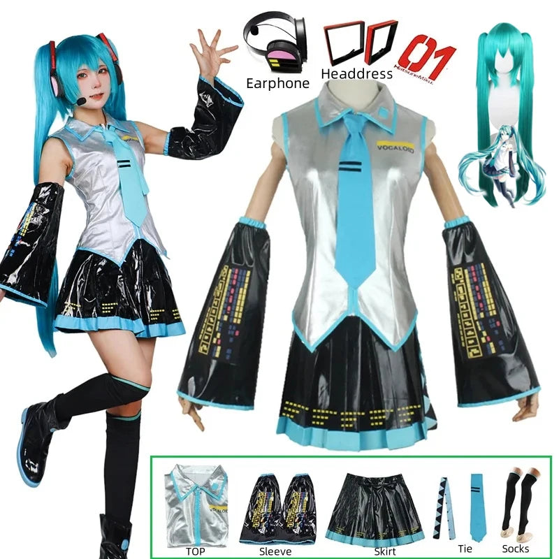 90-Miku Cosplay Costume Women's Complete School Uniform JK