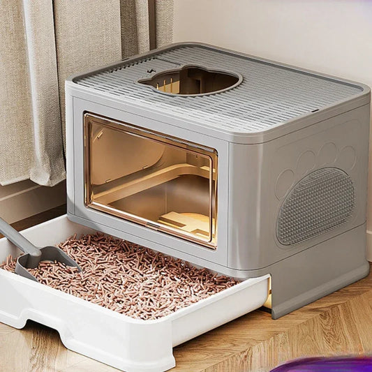 15-Lettiera pieghevole smontabile chiusa facile da pulire.