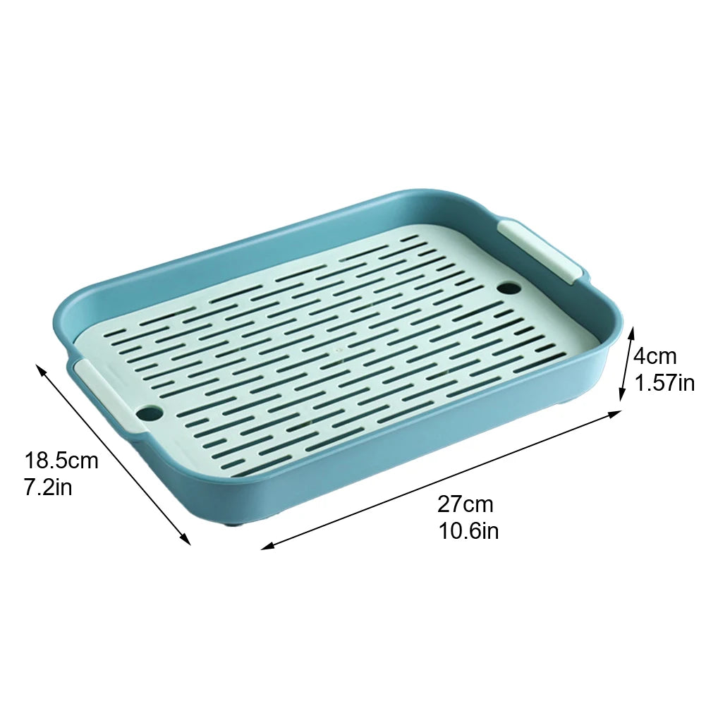 15-Double-Layer Hygienic Litter Box for Cats and Rabbits