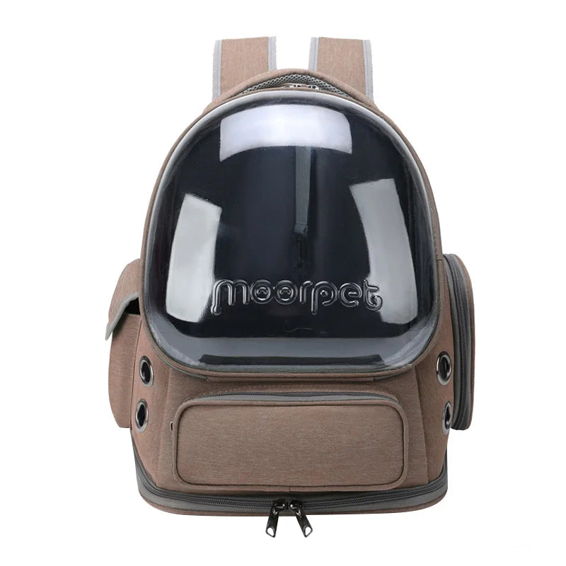 14-Transparent carrier backpack harness.