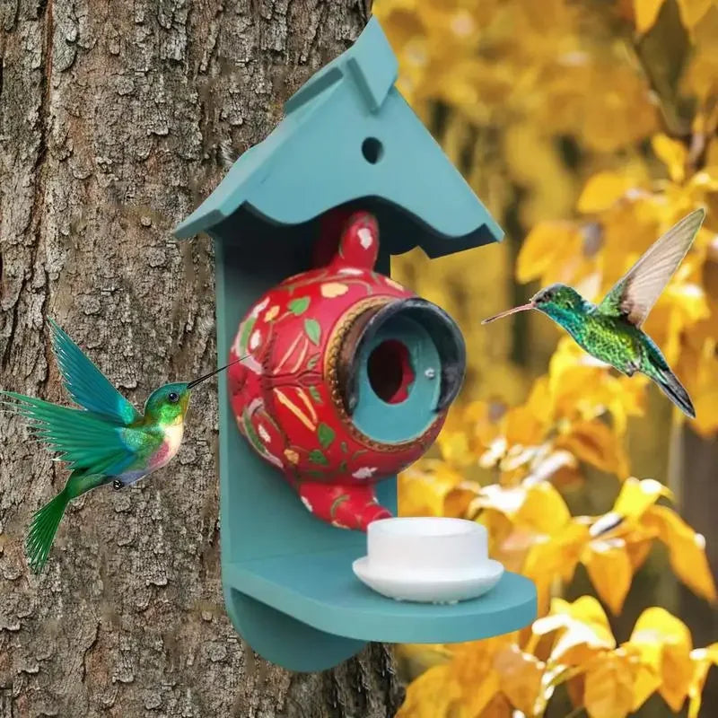 27-Teapot themed bird nest.