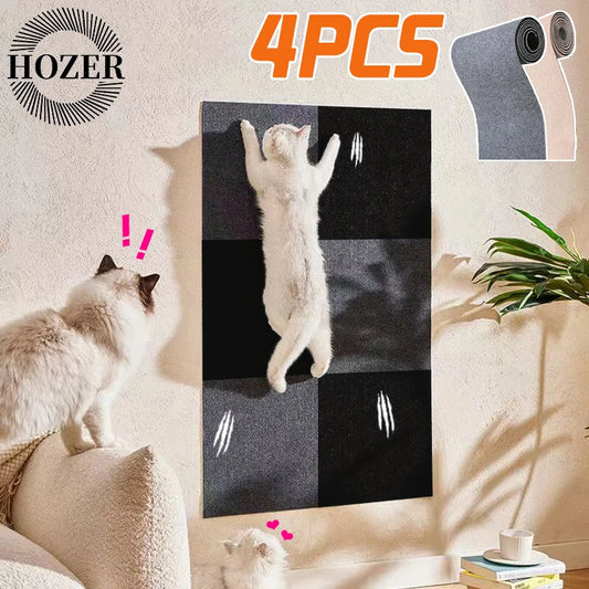 04a-Kit 4 Tappeti Tiragraffi Adesivi per Gatti – Proteggi il Divano con Stile