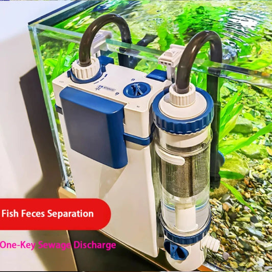 25-Filtro Acquario 3-in-1 YBF: Pompa Ossigeno e Sistema Fish Toilet