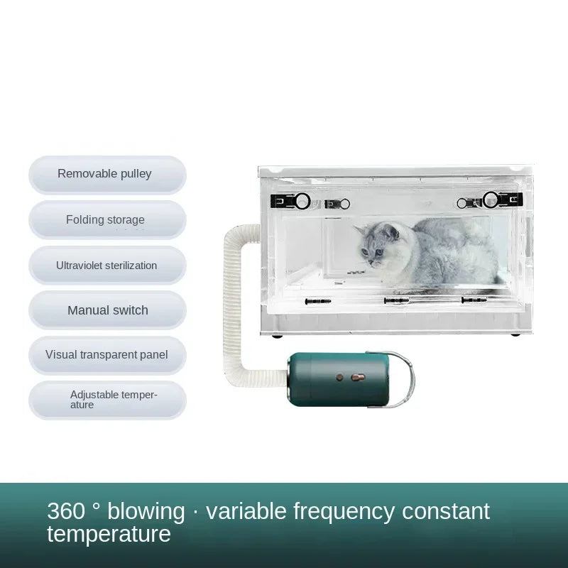 13-Asciugatrice Professionale Cani Gatti, Ioni, 20-45°C, Silenziosa⚠️