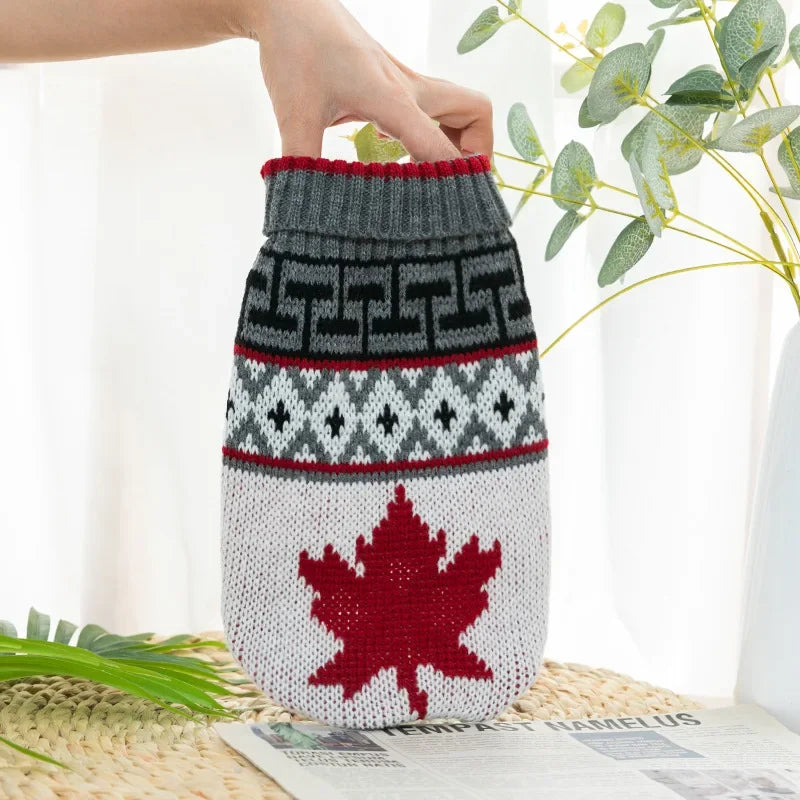 07-Autumn themed sweater for small pets.