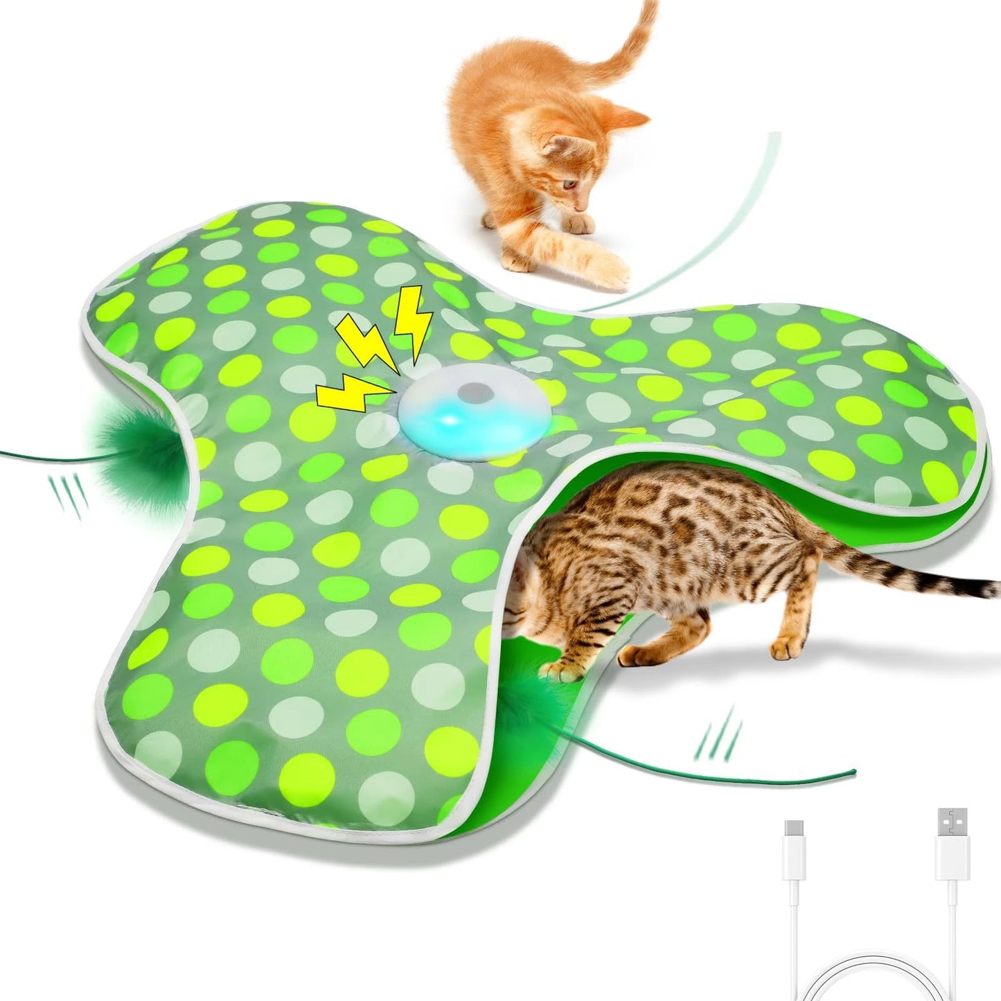 04-Interactive Cat Toy with Mouse and Moving Feathers