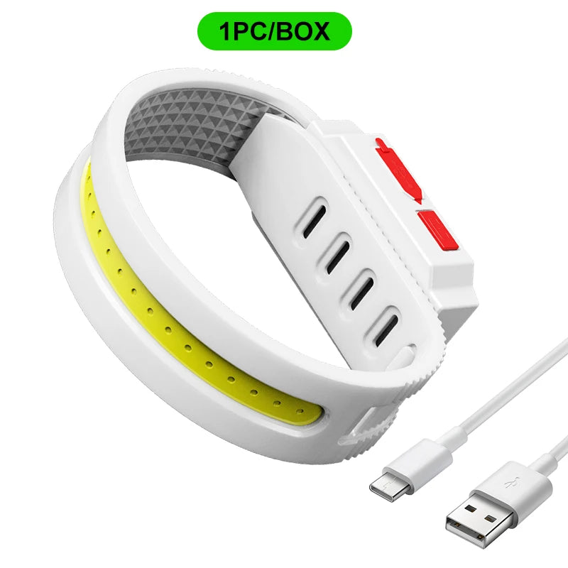 28-Fascia da braccio per corsa notturna COB, luce a LED