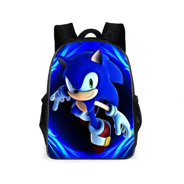 01-Set Sonic Cartoon Anime Backpack Suitable for School