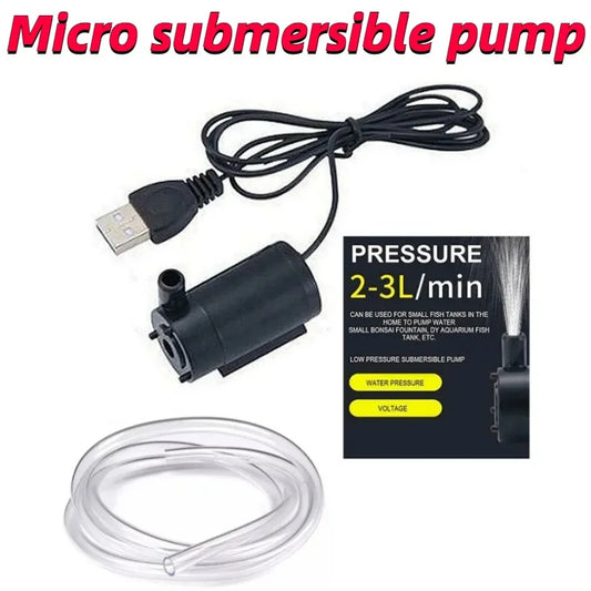 25-Pompa per acquario sommersa ricarica USB