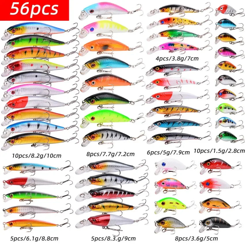 26-Fishing Lures Kit esche artificiali
