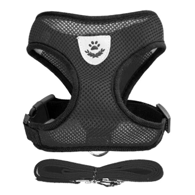 03-Breathable Harness with Leash for Cats and Small Dogs