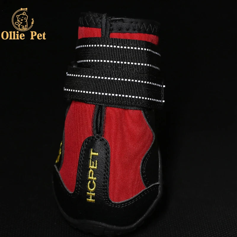 08a-Waterproof Non-Slip Dog Shoes – Set of 4
