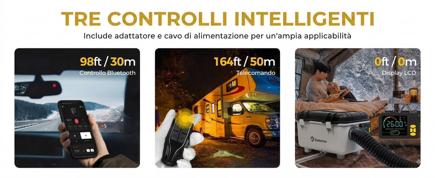 0-Riscaldatore a Gasolio Silenzioso 8KW con Telecomando e Temperatura Costante.(12V/24V/230V)
